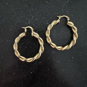 Plated gold hoop earrings